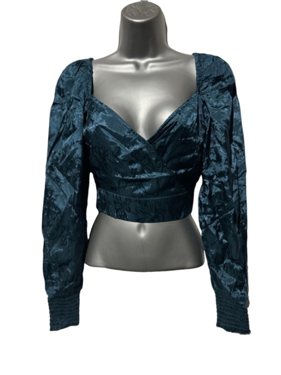 Band-of the Free Tops - NWT Band of the Free Camille Crossover Crop Top Deep Teal XS